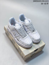 Nike Air Force 1 ’07 LV8 Low Sneakers, White and Grey NH0601-538