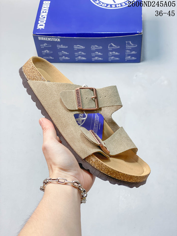 Birkenstock Arizona Two-Strap Sandals, Suede-Style Upper