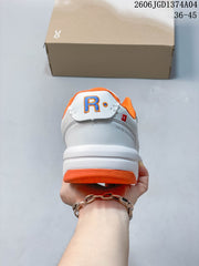 On THE Roger Clubhouse White Orange Sneakers 06JGD1374A04