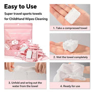 Compressed Towel Tablets – Portable Magic Expanding Towels (30, 90, or 150 Pack)
