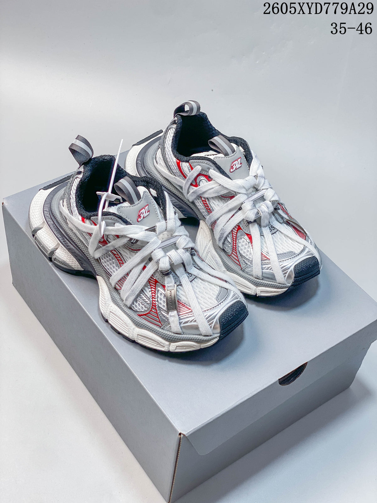 Balenciaga Phantom Sneakers White Silver Red 542390ASWTQ