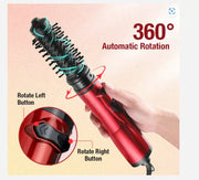 2-in-1 Hot Air Styler & Rotating Hair Dryer Brush – Ceramic Ionic, 3-Heat, Dual Brush Heads