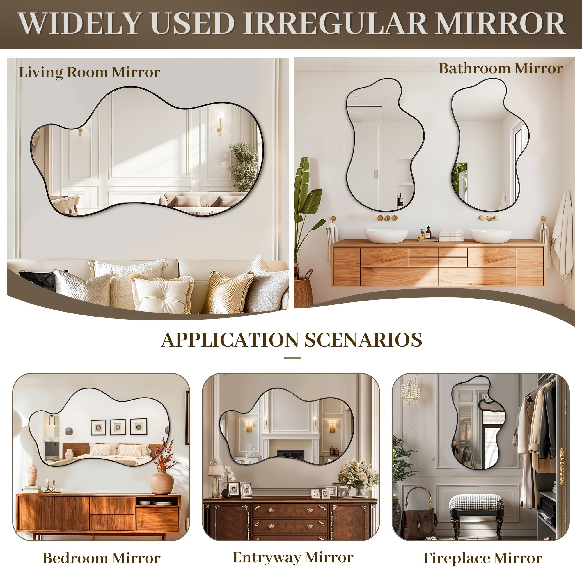 Furnbar Irregular Wall Mirror, 22\