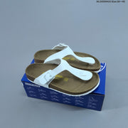 Birkenstock Arizona and Gizeh Sandals in White and Brown