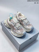 Balenciaga 3XL Low-Top Sneakers in Cream and Gray
