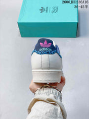 Adidas Originals Superstar White and Blue Sneakers