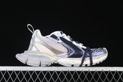 Balenciaga 3XL Split Logo Sneakers in Eggshell, Red and Navy