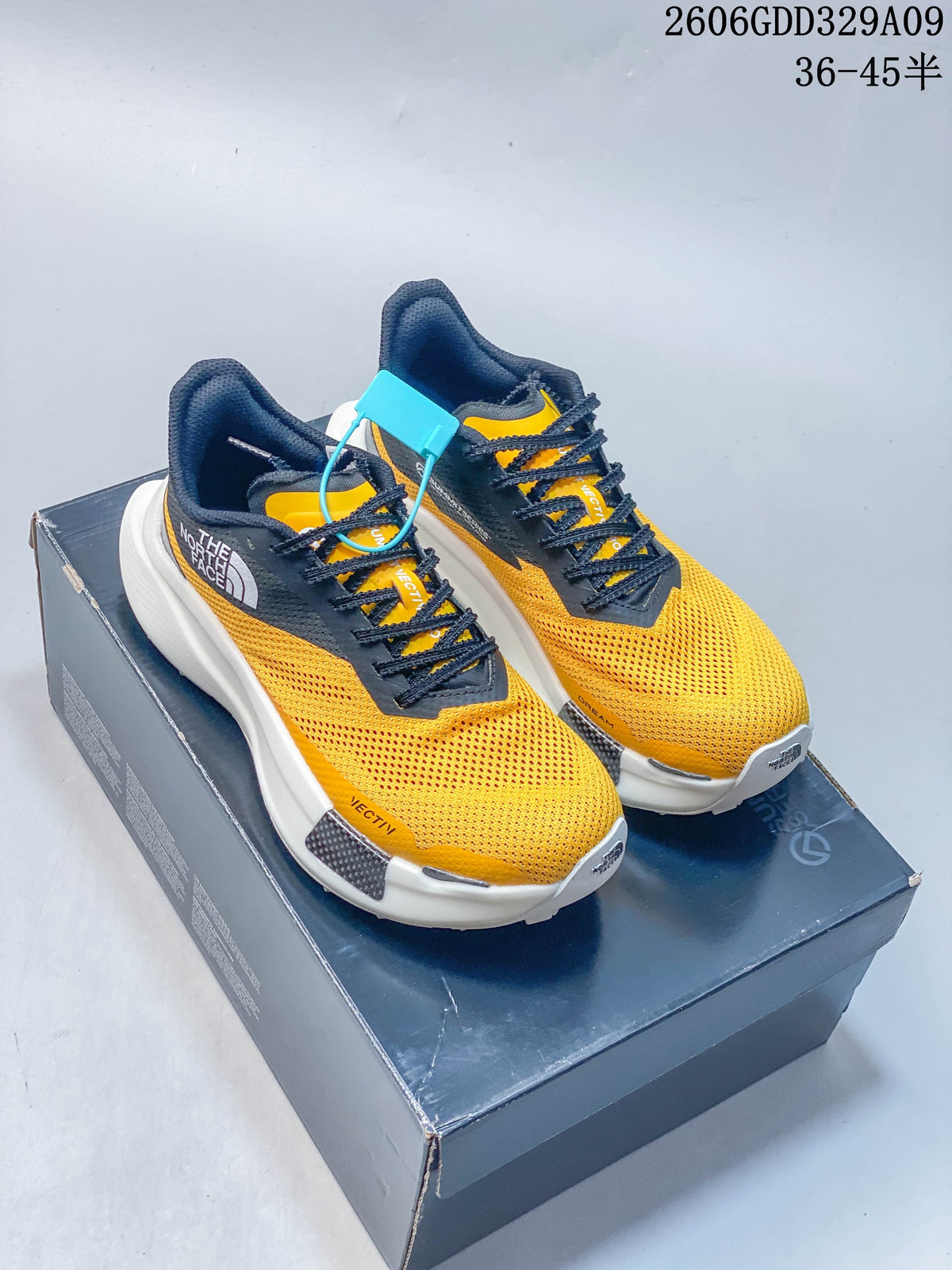 The North Face Hedgehog VECTIV Hiking Shoes, Yellow and Gray