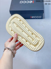 ECCO Men's Tan Adjustable Two-Strap Sandals