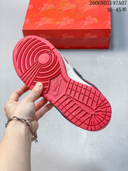 Nike SB Dunk Low Red and White Sneakers