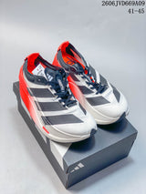 adidas Adizero Dropset Elite Running Shoes, White/Black/Red, LA6218