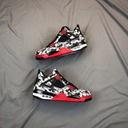 Jordan Air Jordan 4 Tattoo Black White Red Sneakers