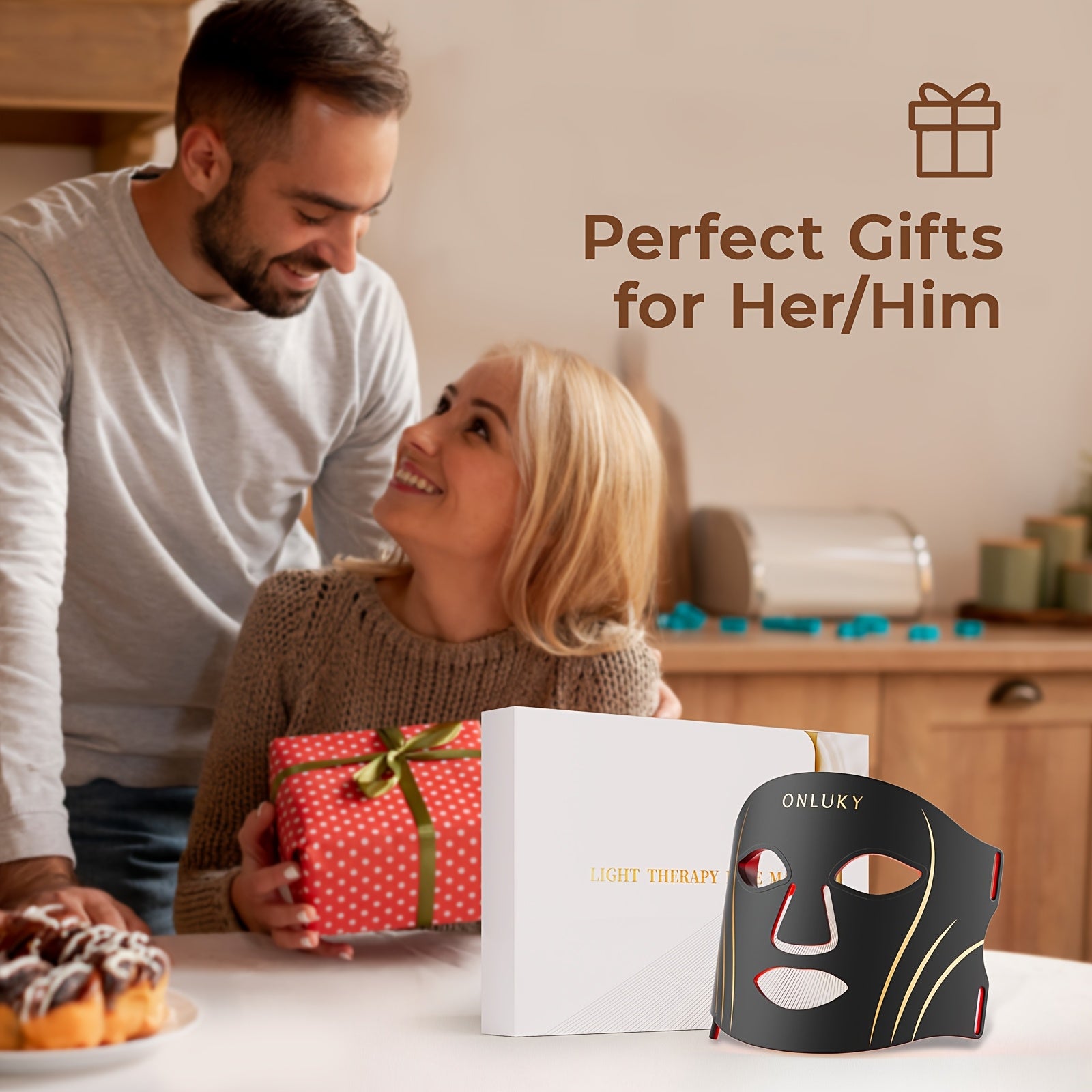 FDA Cleared Red Light Relax for Face LED Mask Eye Mask with Neck Device Remote Control Adjustable Brightness Timer Infrared Light Relax Mask for Home Travel Yoga Sleep Work Professional Best Anti-Aging Acne Mask Brightens Skin Healthy Home Gift