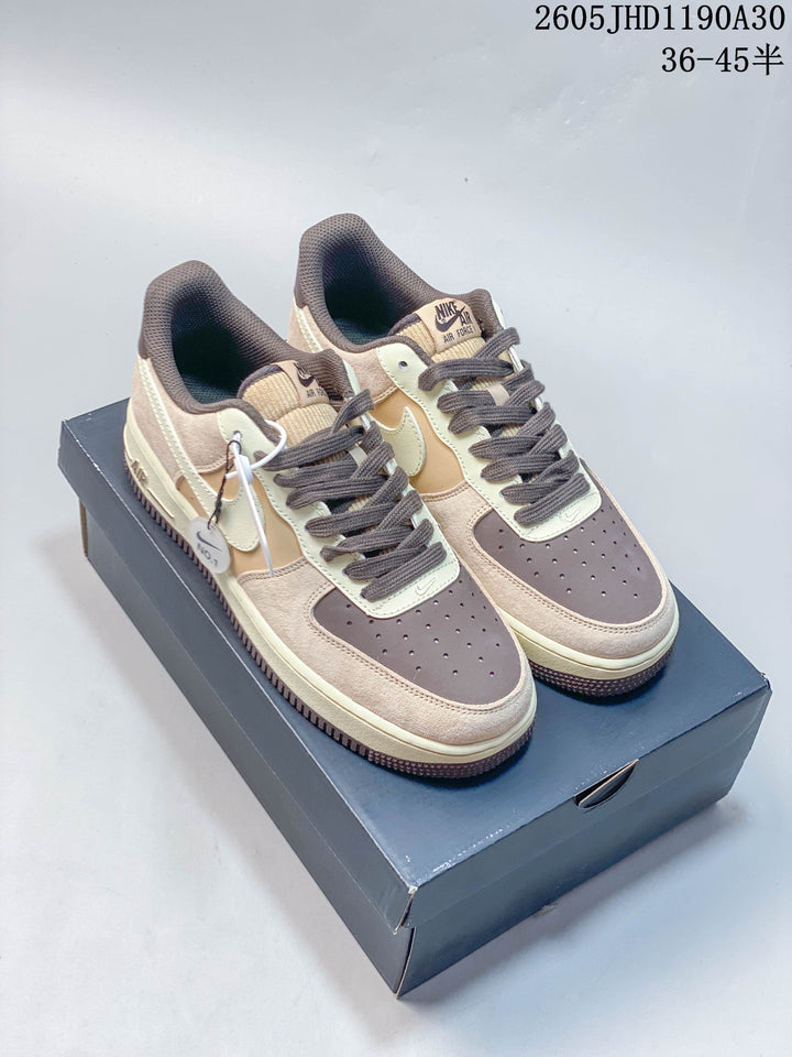Nike Air Force 1 '07 LV8 Low Sneakers, Beige and Brown, CS5288-608