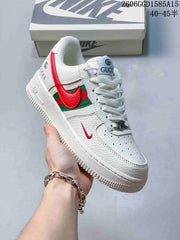 Nike Air Force 1 Low White Designer-Pattern Sneakers