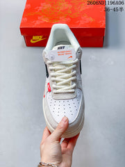 Nike Air Force 1 Low Year of the Horse Sneakers, White and Grey