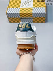 Louis Vuitton Trainer Low Sneaker in White and Green