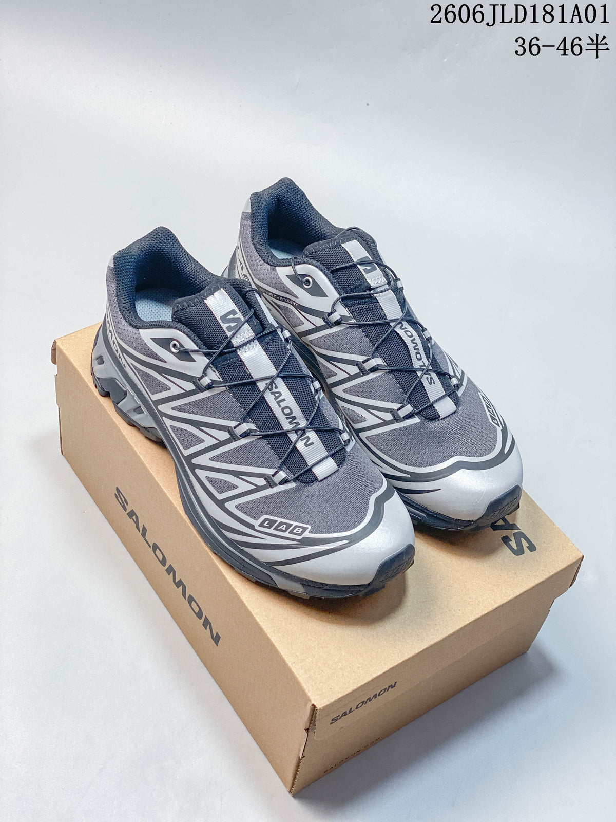 Salomon XT-6 Nocturne Vision Sneakers in Black and Silver