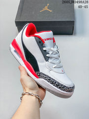 Jordan Air Jordan 3 Retro Low Sneakers White Red IO3372