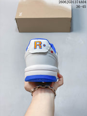 On THE Roger Clubhouse Sneakers in White, Blue and Orange