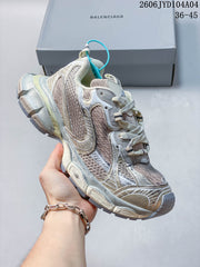 Balenciaga 3XL Low-Top Sneakers in Cream and Gray
