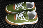 Louis Vuitton Green and White Low-Top Lace-Up Sneakers
