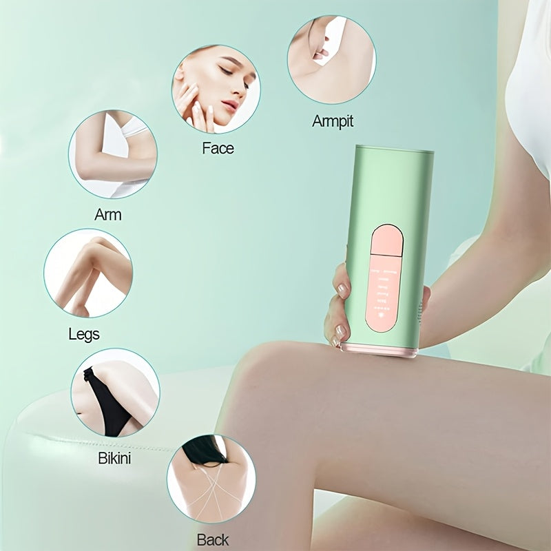 LEFINEE Three-in-One Family Permanent Hair Removal Device. Features IPL Hair Removal with Cooling, Sapphire Flash And 5 Modes. Applicable for Face, Armpits, Arms, Bikini Line, Legs And Body. Ideal Valentine's Day Gift for Family And Lovers