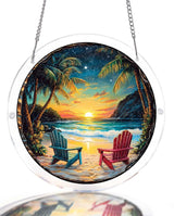 Tools & Hardware Acrylic Jigsaw Puzzle Suncatcher - Tropical Sunset