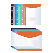 11-Hole Expanding File Pockets – Colorful Binder Accordion Organizer (6 or 12 Pack)