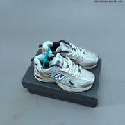 New Balance 530-Style Mesh Sneakers in White and Silver