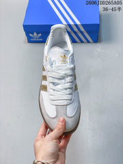 adidas Samba OG White and Gold Low-Top Sneakers D265A05