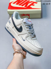 Nike Air Force 1 Low '07 x Supreme White and Navy Sneakers