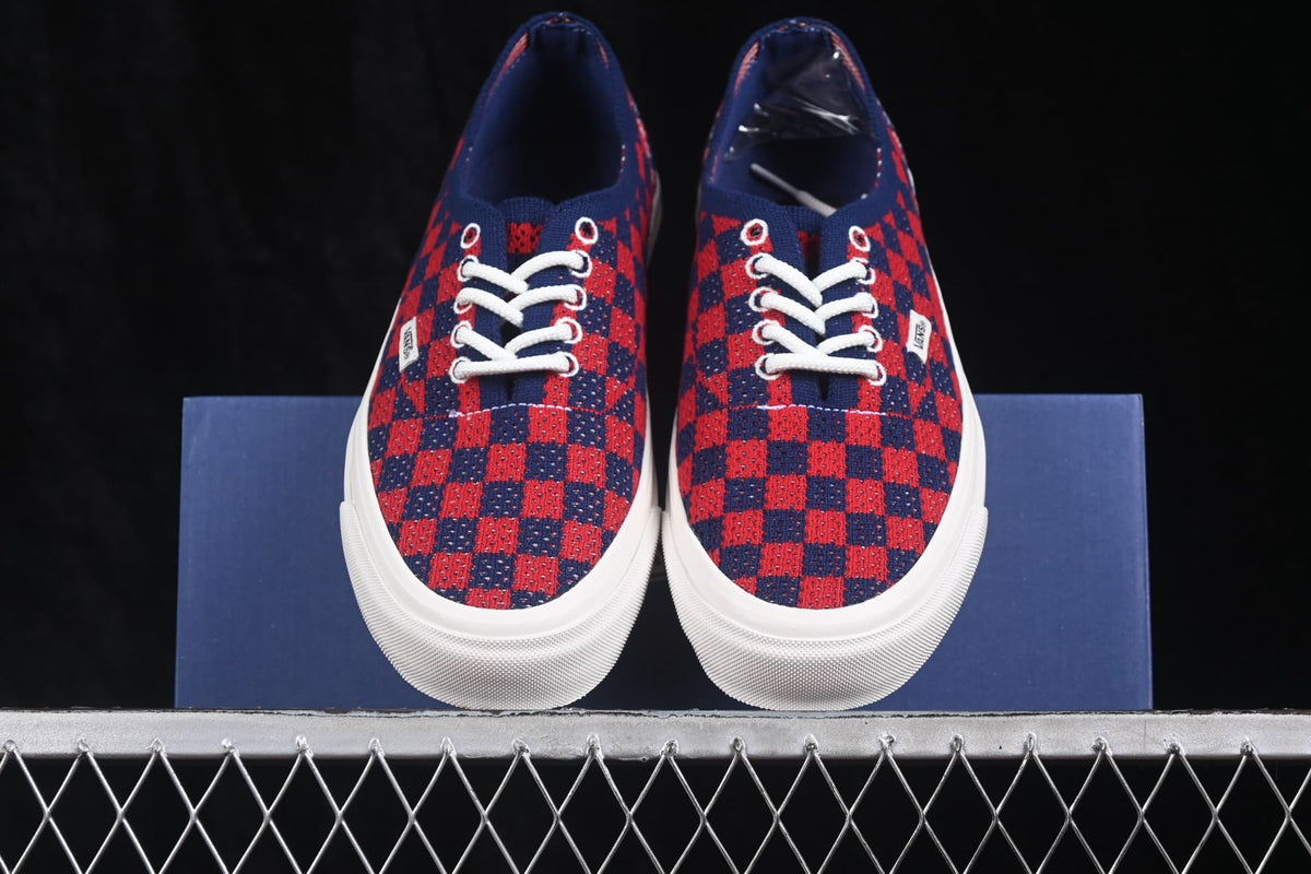 Vans LX Authentic 44 EK Sneakers Punch Check Red Blue VN000EJCRDB