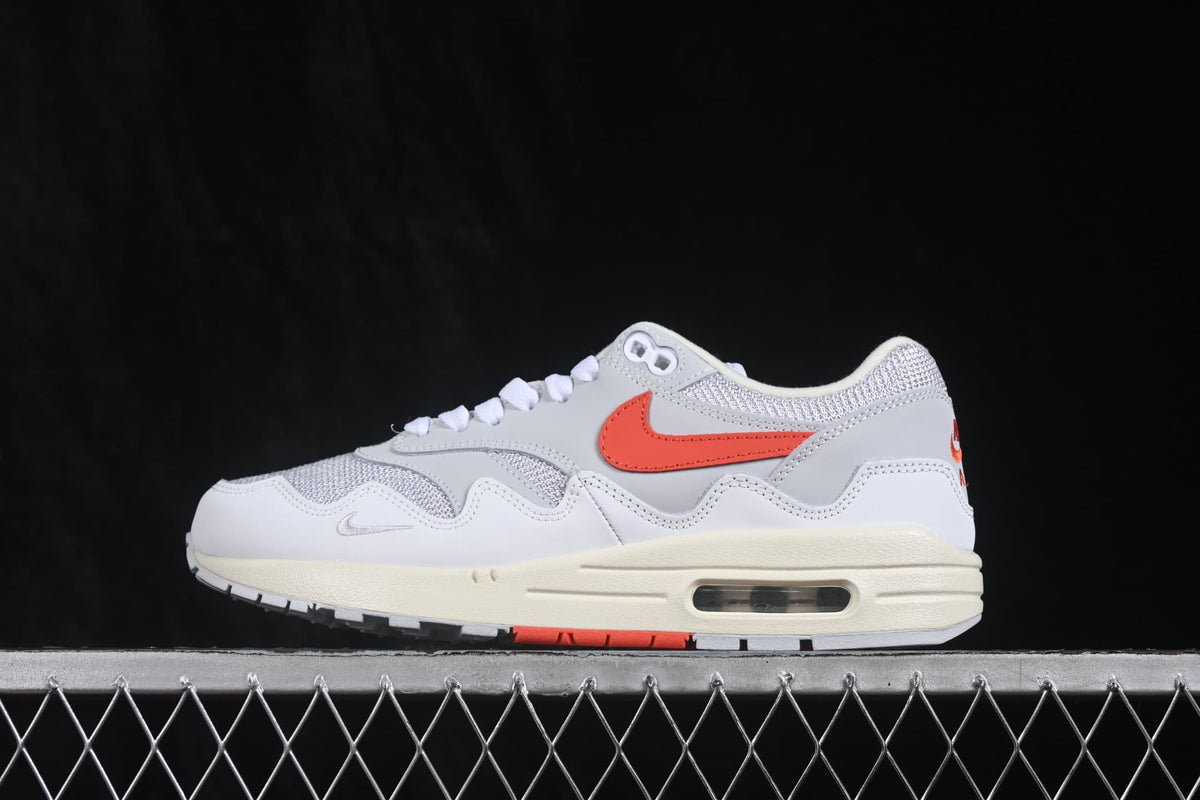Nike Air Max 1 White Grey Orange II7055-100 Sneakers