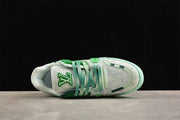 Louis Vuitton Low-Top Sneakers in Mint Green and Monogram Print