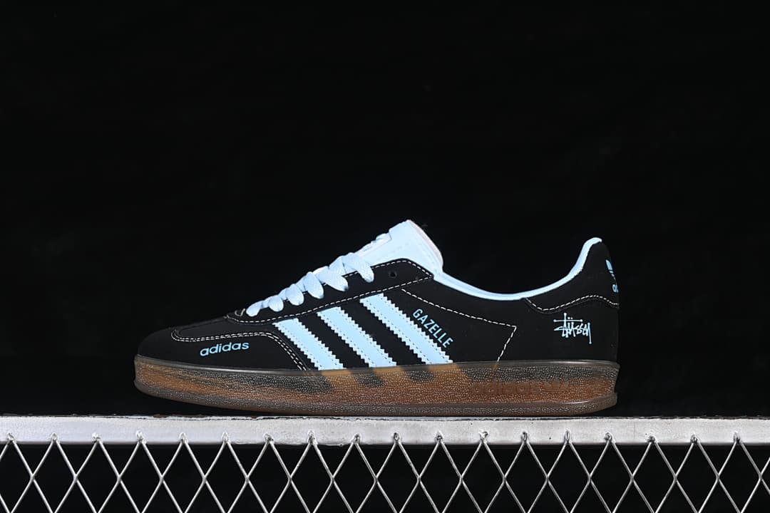 adidas Gazelle Indoor Sneakers Black White Tiffany Blue DD6615