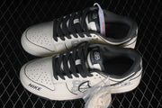 Nike SB Dunk Low Balenciaga-Print Sneakers in White and Gray