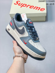 Nike Air Force 1 Low ’07 x Supreme White Blue Red Sneakers
