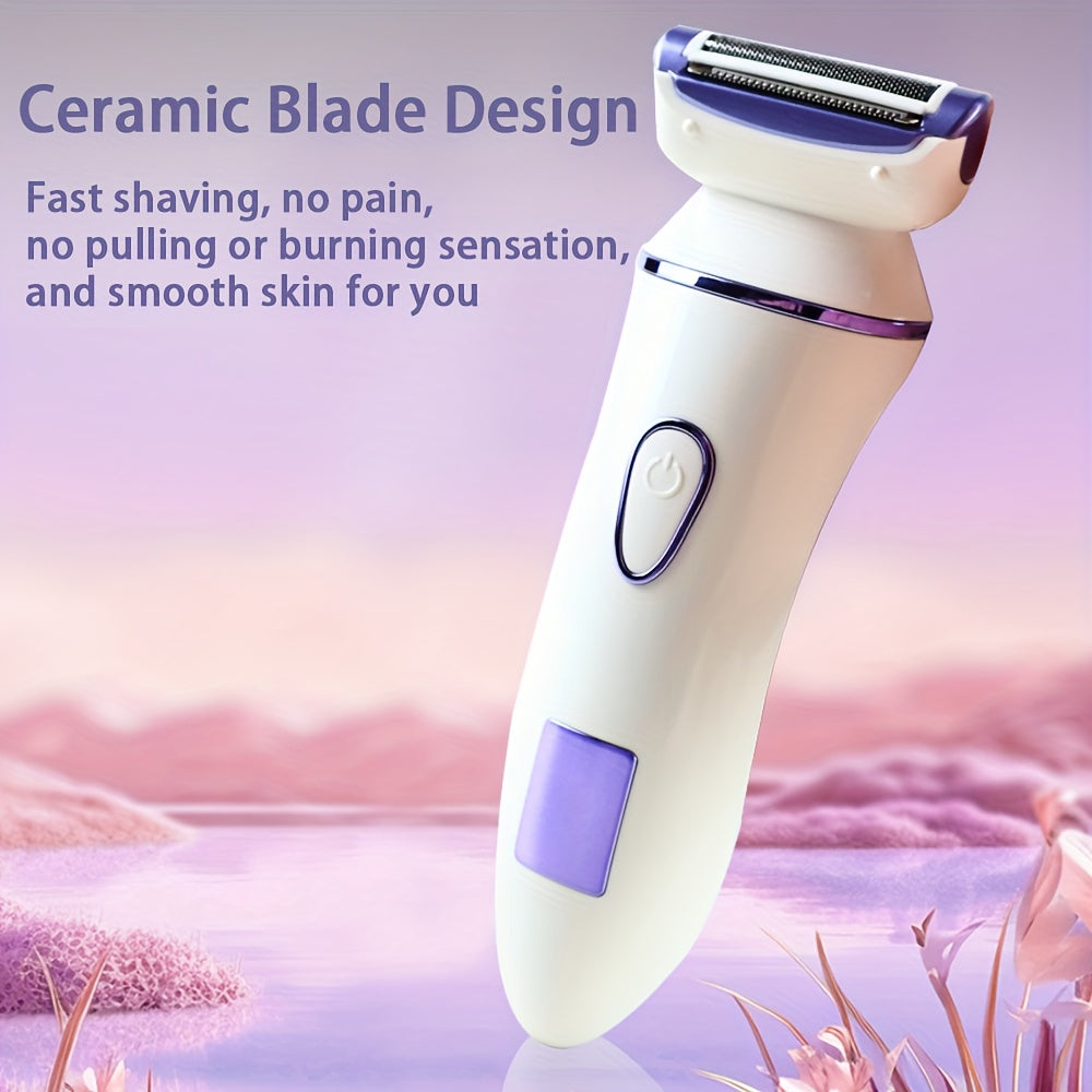 Women'S Electric Shaver, Ideal Gifts for Her, Rechargeable Wet And Dry Razor, IPX7 Rated Hair Remover for Legs