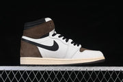 Travis Scott x Air Jordan 1 High OG Sneakers Brown White CD4487-001