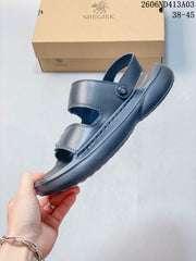 SREGIEK Men's Adjustable Strap Sandals, Dark Gray, 2606ND413A03