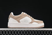 Alo Recovery Mode Low-Top Sneakers in White and Beige