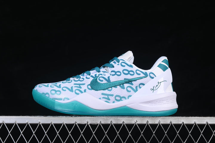 Nike Kobe 8 Protro Basketball Shoes White Emerald FQ3549-101