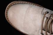 Timberland TB10078 Beige Grey Mid-Height Lace-Up Boots