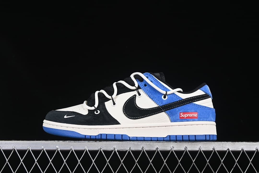 Nike SB Dunk Low Supreme Blue and Black Sneakers