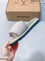Louis Vuitton Murakami Monogram Slide Sandals, Pink