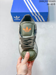 Adidas Originals Superstar XLG Sneakers, Olive and Gray, KI3515