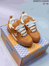 Louis Vuitton Trainer Brown Mesh-Panel Sneakers
