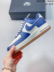 Nike Air Force 1 ’07 LV8 Blue and White Low-Top Sneakers