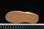 Louis Vuitton Green and White Low-Top Lace-Up Sneakers